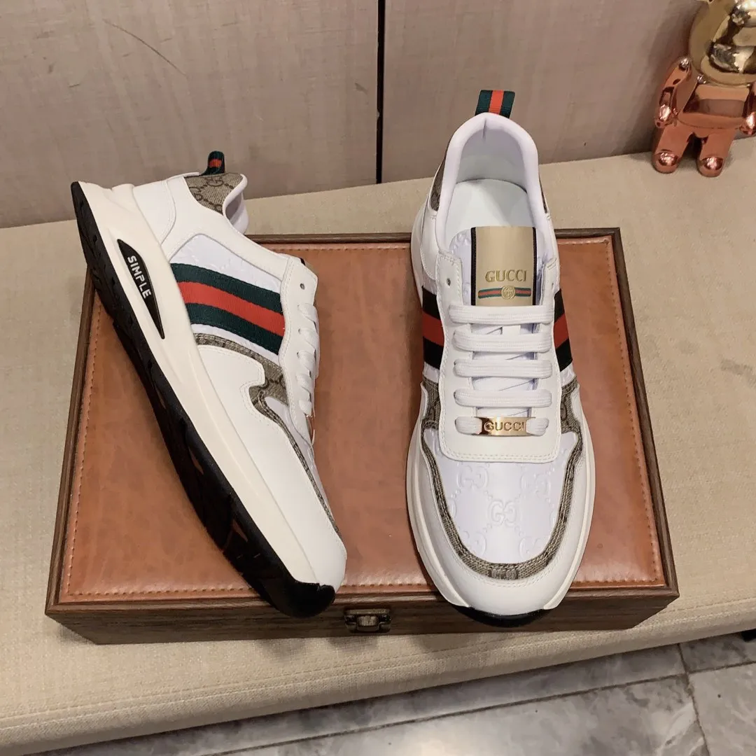 Men's Men's Shoes💰420💰💰🎩🎩[Lightning][Lightning] "Gucci*" The latest and most popular casual sports shoes, top brand [seduce] luxury~purchase, top~quality. [Strong] The upper is made of imported breathable cowhide with material ➕ breathable sheepskin feet (•) and fine workmanship. The original stylish and stylish soft rubber wear-resistant and non-slip outsole is light and comfortable on the feet. The real thing looks better when photographed in real life. 122: code: 38-44, can be customized to 45, 2️⃣ colors available